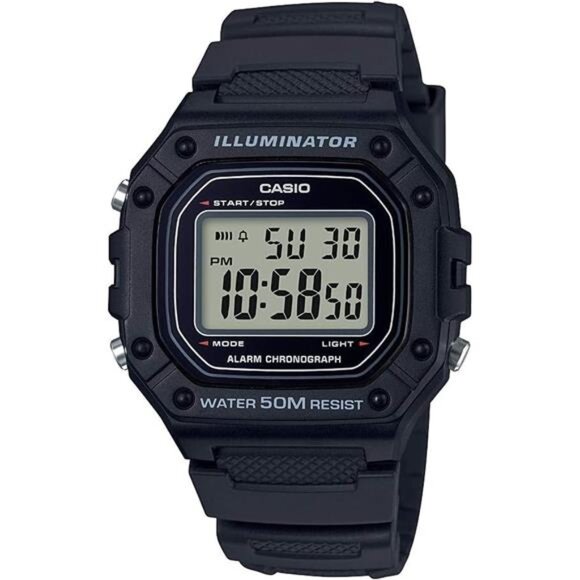 Men’s Digital Watch | Black/Gray | 50M WR | 1/100 Second Stopwatch - Picture 1 of 4